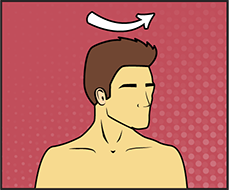 Sideways rotation of the head